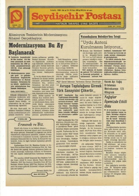Ermenek ve Biz - Seydişehir Postası I 1989