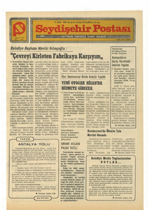 Antalya Yolu - Seydişehir Postası I 1990