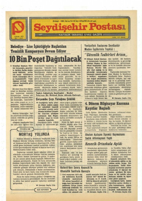 Mortaş Yolunda - Seydişehir Postası I 1990