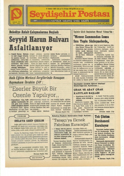 Suğla’ya Sahip Çıkalım - Seydişehir Postası I 1991