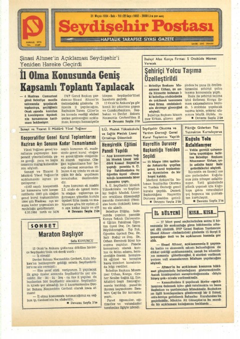 Maraton Başlıyor - Seydişehir Postası I 1994