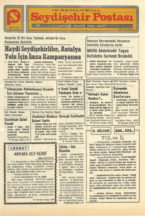 Ankara Ses Verdi - Seydişehir Postası I 1995