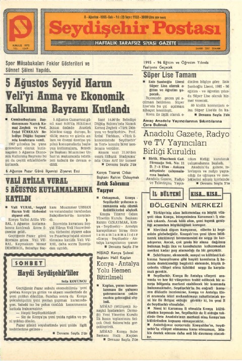 Haydi Seydişehir’liler - Seydişehir Postası I 1995