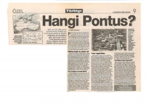 Hangi Pontus? - Türkiye Gazetesi I 2002
