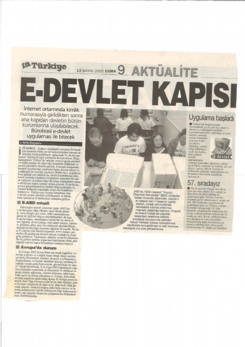 E-Devlet Kapısı - Türkiye Gazetesi I 2005
