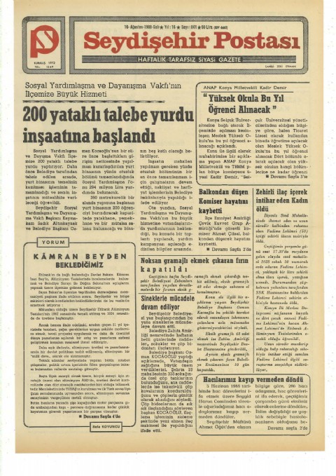 Kamran Beyden Beklediğimiz - Seydişehir Postası I 1988