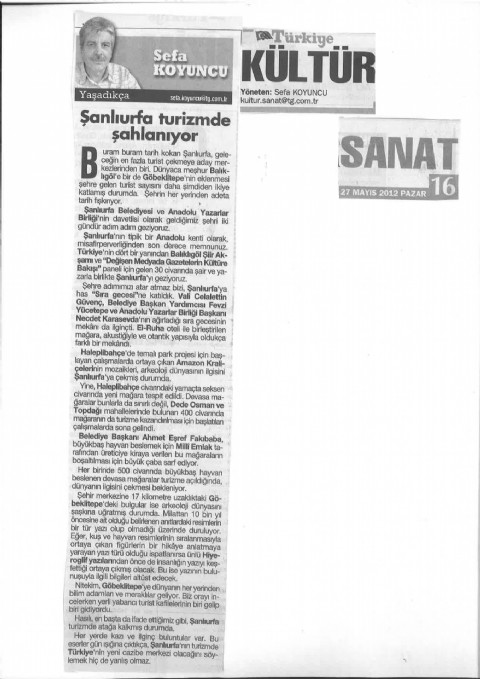 Şanlıurfa Turizmde Canlanıyor - Türkiye Gazetesi I 2012