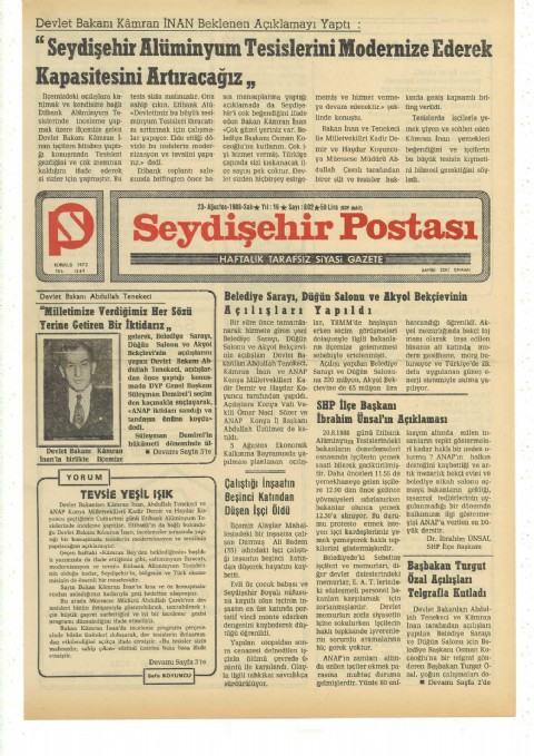 Tevsie Yeşil Işık - Seydişehir Postası I 1988