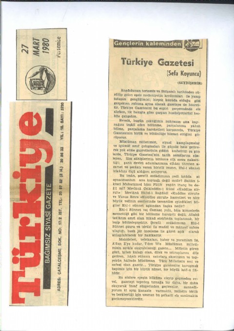 GENÇLERİN KALEMİNDEN - 1980