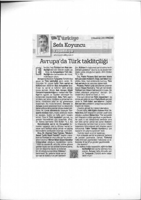 Avrupa’da Türk Taklitçiliği